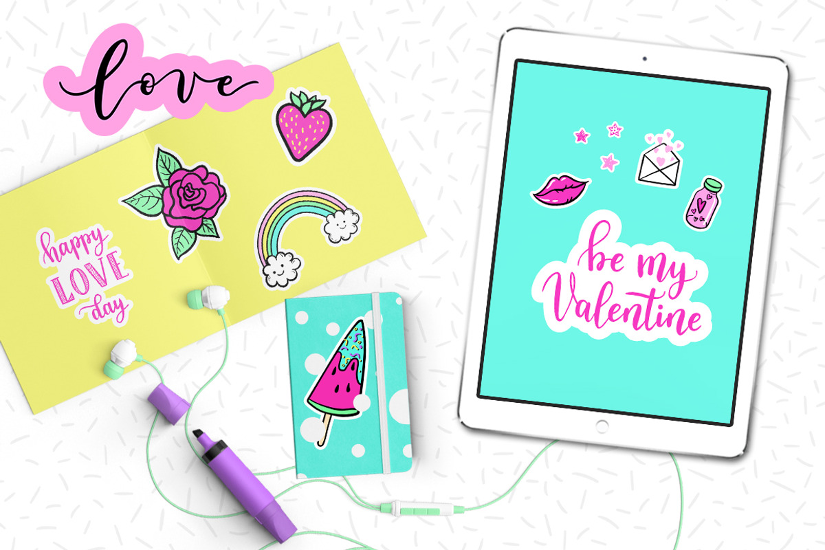 60 Love Stickers, a Decorative Illustration by Midstream (Photo 2 of 2)