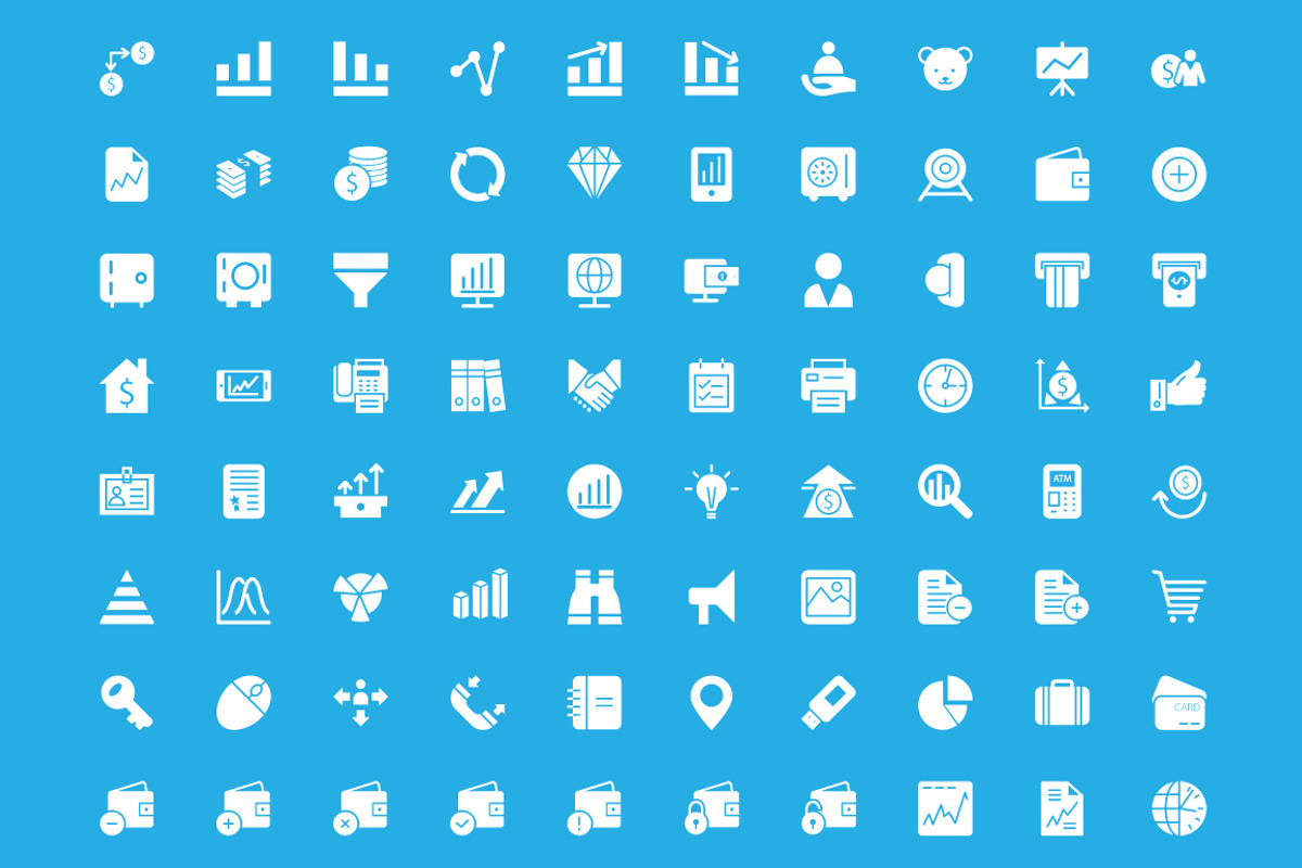 250+ Finance Vector Icons preview 2