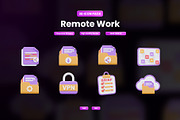 Remote Work 3D Icon, an Object Graphic by Artnivora.Std (Thumbnail 1 of 4)