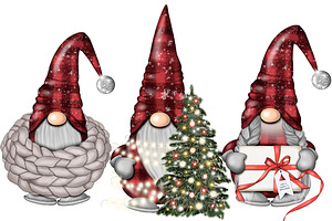 Christmas Gnomes Buffalo Plaid