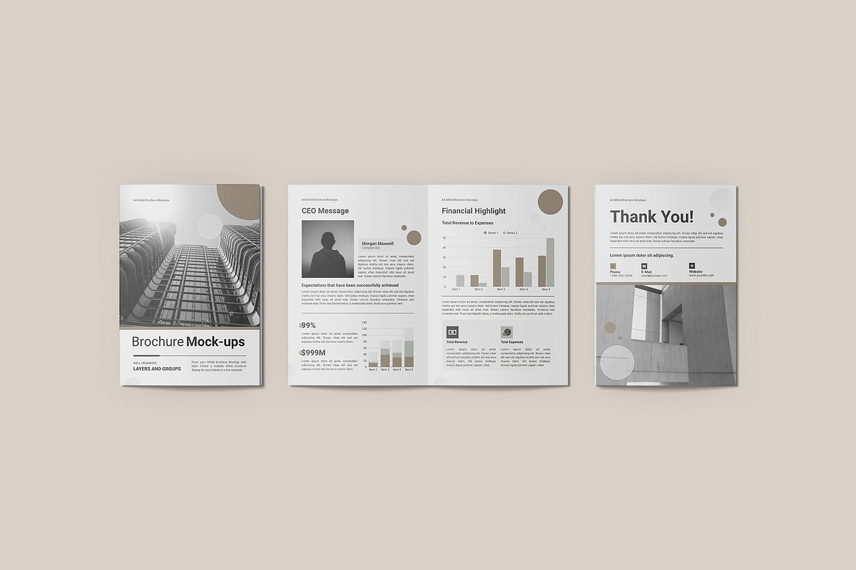 A4 Bifold Brochure Mockups, a Brochure Template by Graphic Aesthetic (Photo 15 of 21)
