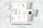 Feminine Youtube Branding Kit, a Social Media Template by PittaFinePrint (Thumbnail 4 of 9)