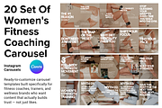 Women's Fitness Coaching Carousel, a Social Media Template by thecyella.co (Thumbnail 1 of 6)
