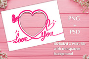 Sweet Heart Love Card PSD Template, a Card Template by PSD templates and Photos (Thumbnail 3 of 4)
