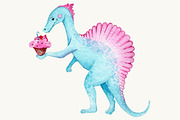 Watercolor dinosaur set, an Animal Illustration by Re_Margarita_Art (Thumbnail 5 of 8)