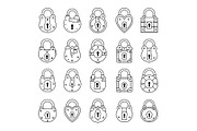 Collection of 20 vintage padlock, an Object Illustration by LogosDen (Thumbnail 1 of 3)