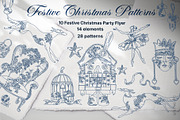 Festive Christmas patterns, a Decorative Illustration by LanaDzi (Thumbnail 1 of 25)