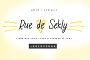Rue de Sekly Cyrillic Script Font, a Script Font by IraDvilyuk (Thumbnail 1 of 9)