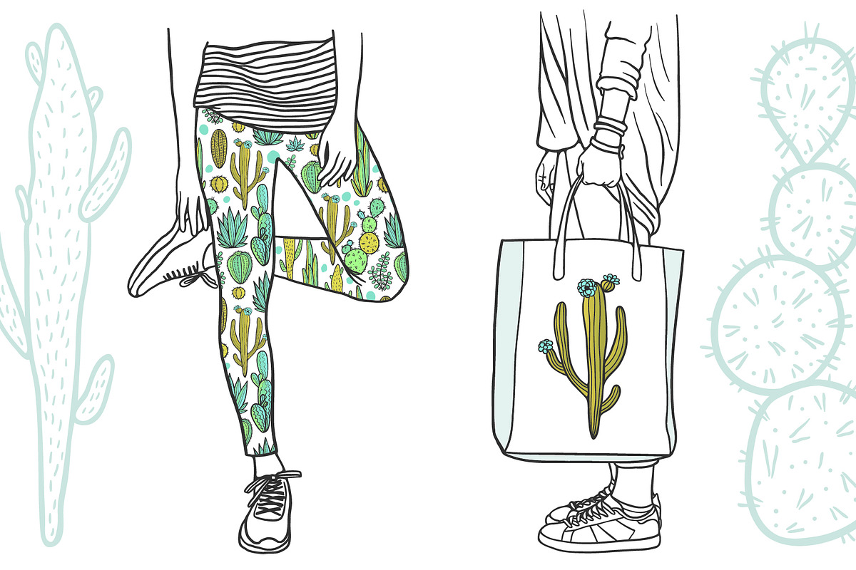 10 Cactus Patterns, a Pattern Graphic by Apolinarias Art (Photo 9 of 9)
