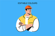 Construction Worker 01 – Vector, a Work Illustration by Studio22 (Thumbnail 2 of 3)