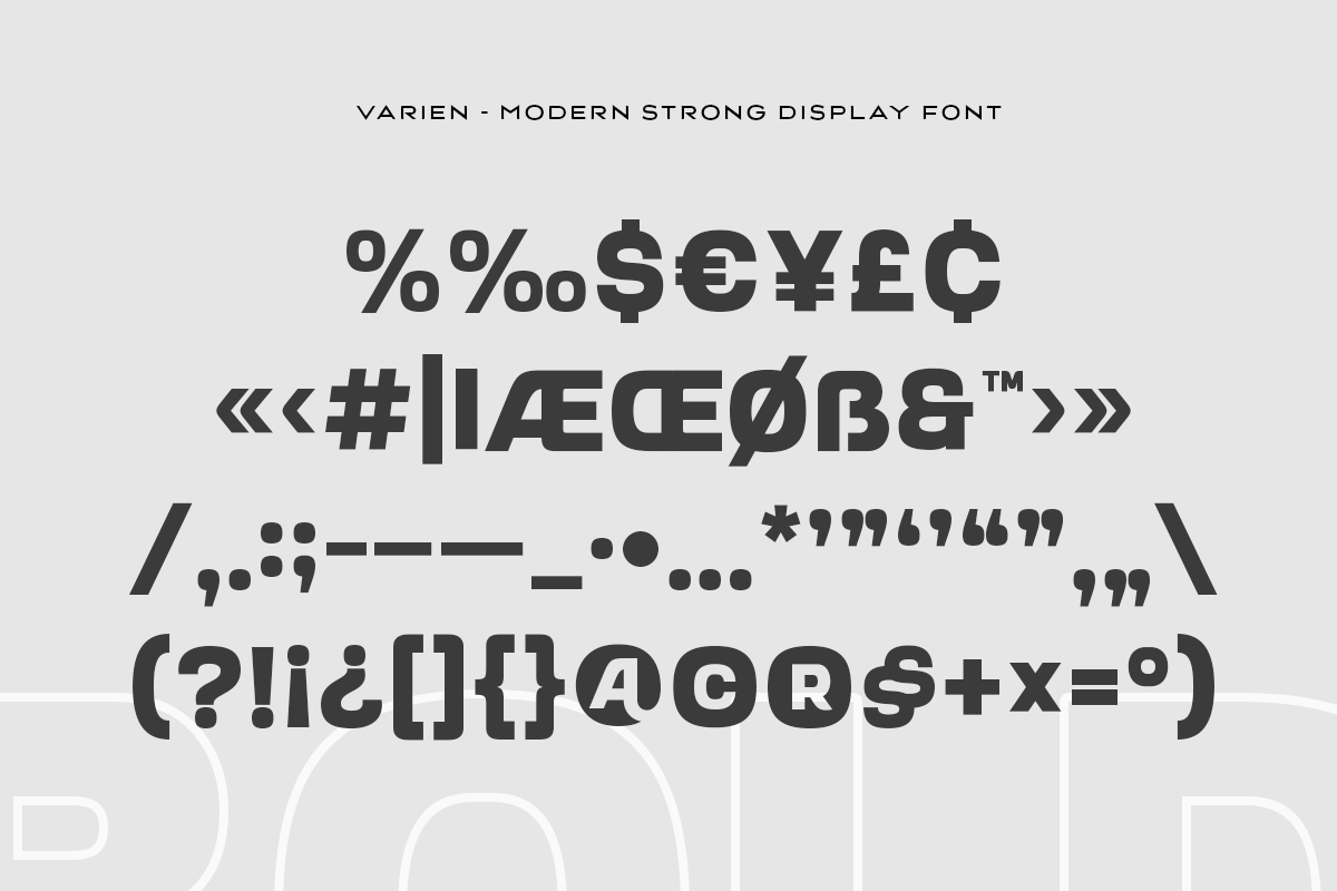 VARIEN - Modern Strong Display Font, a Sans Serif Font by Hamz Studio (Photo 10 of 16)