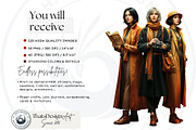 Golden Hour Travelers characters, a Decorative Illustration by ThatsDesignArt (Thumbnail 2 of 19)