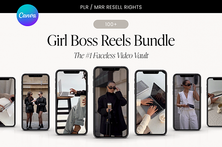 100+ Girl Boss Reels Bundle, a Social Media Template by Digital Asset Co
