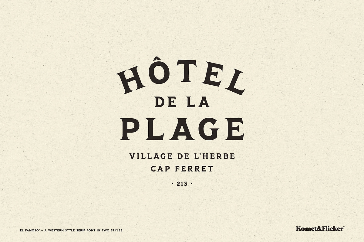 El Famoso - A Western Style Font, a Serif Font by Komet & Flicker (Photo 9 of 12)