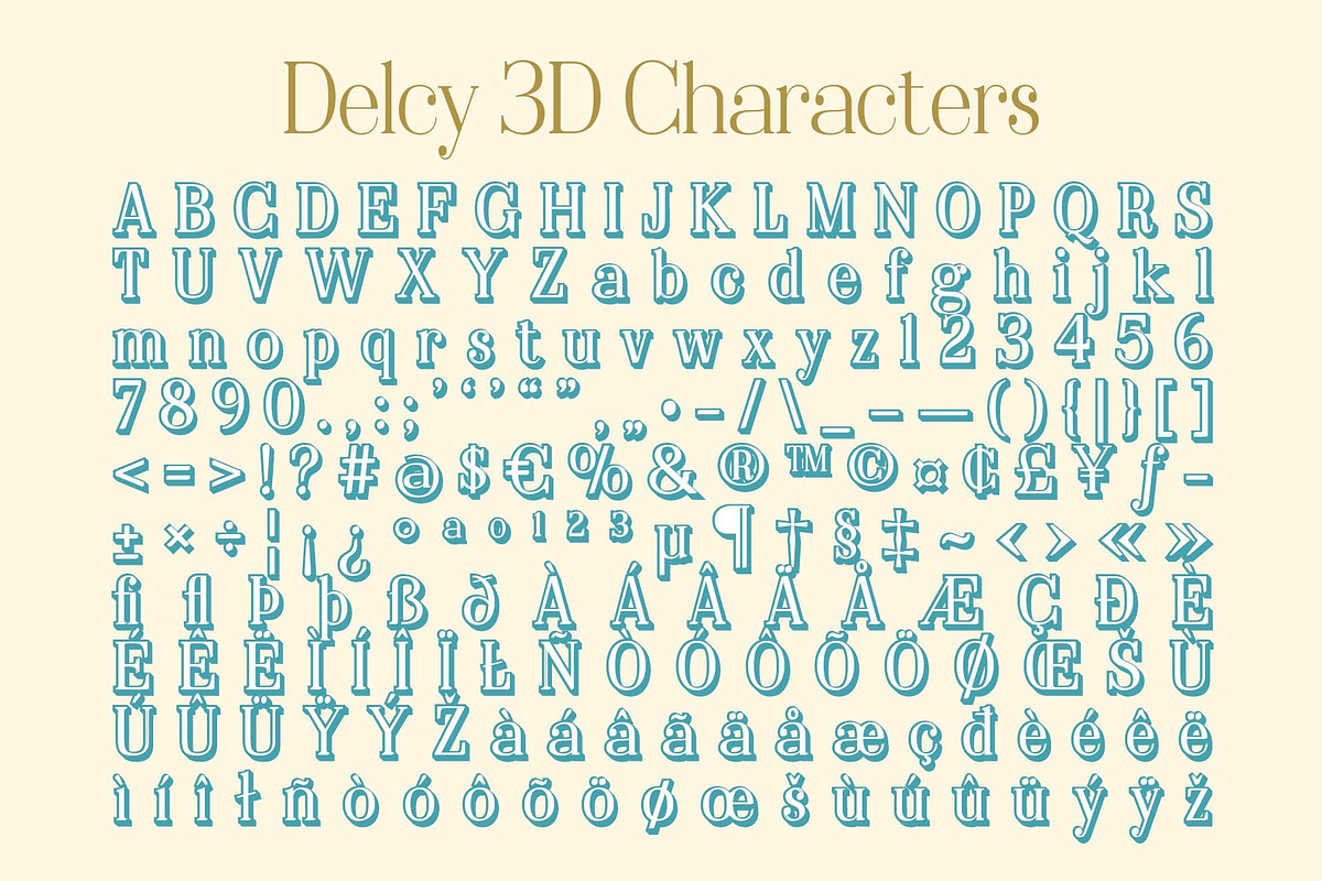 Delcy 3D, a Serif Font by Craft Supply Co. (Photo 8 of 8)