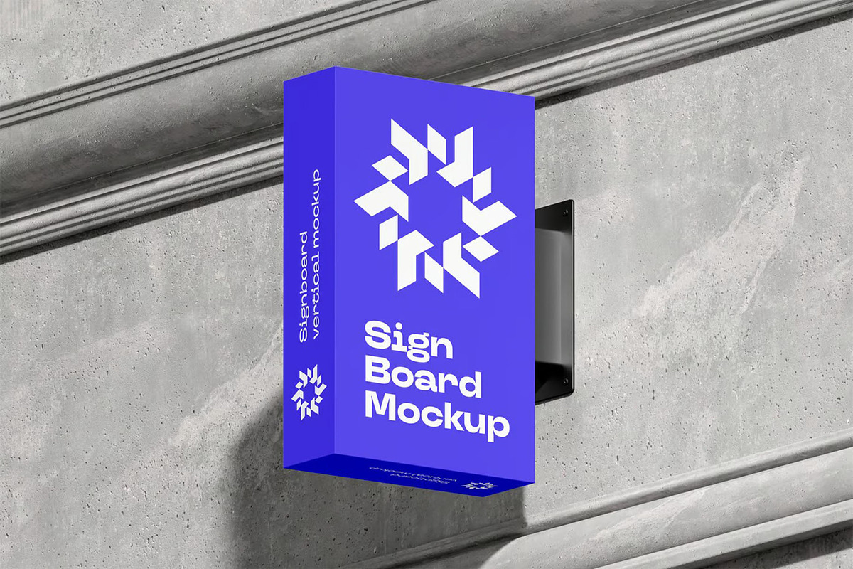 Signboard Vertical Mock-up, an Advertising Mockup by zippypixelstudio (Photo 5 of 14)