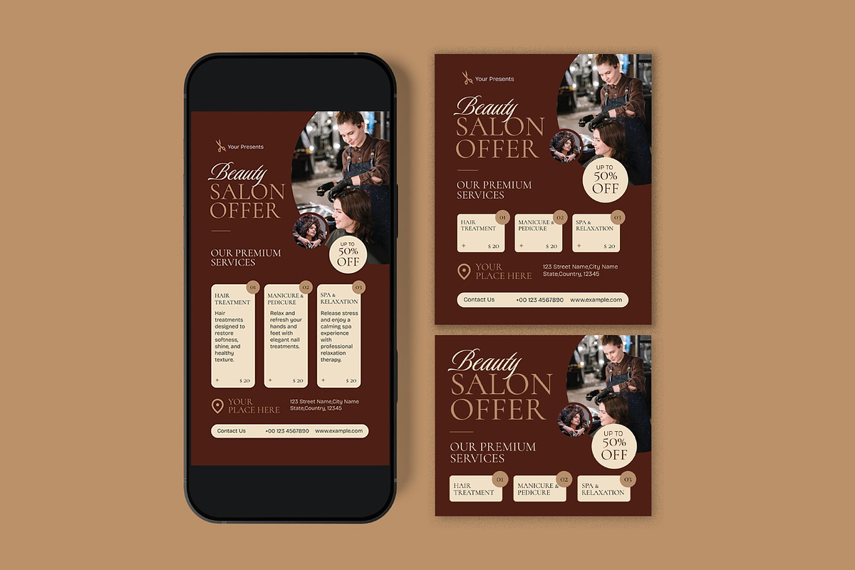 Salon Offer Flyer, a Flyer Template by graphicook (Photo 3 of 3)