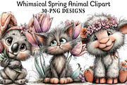 Whimsical Spring Animal Clipart, an Illustration by Daily.Designs (Thumbnail 1 of 7)