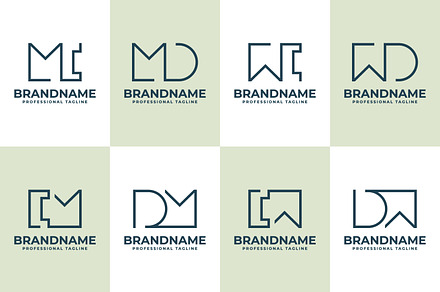 Letters MC CM MD DM WC CW WD DW Logo, a Branding & Logo Template by Pray Art Design Studio