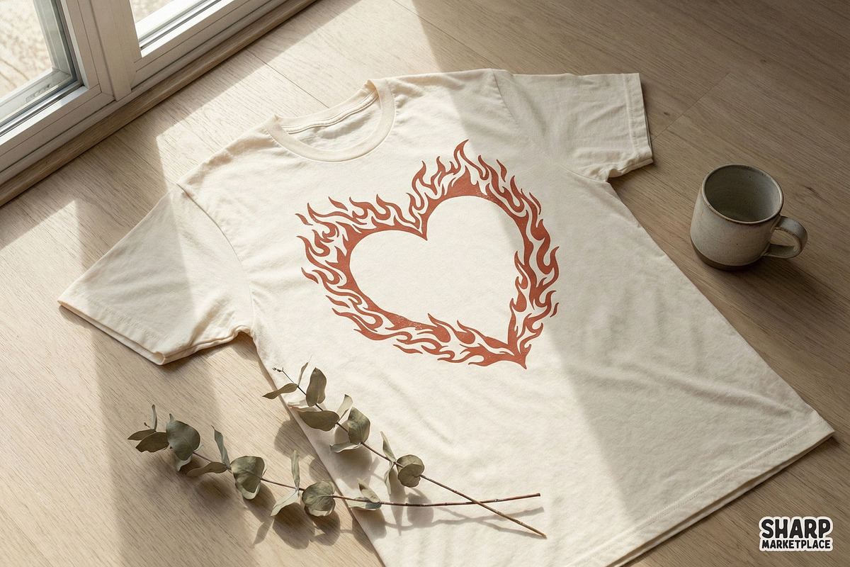 Flaming Heart PNG, Fiery Heart, an Illustration by SharpMarketplace (Photo 2 of 4)