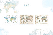 Travel Watercolor Clipart Set, a Decorative Illustration by Arslan (Thumbnail 8 of 17)