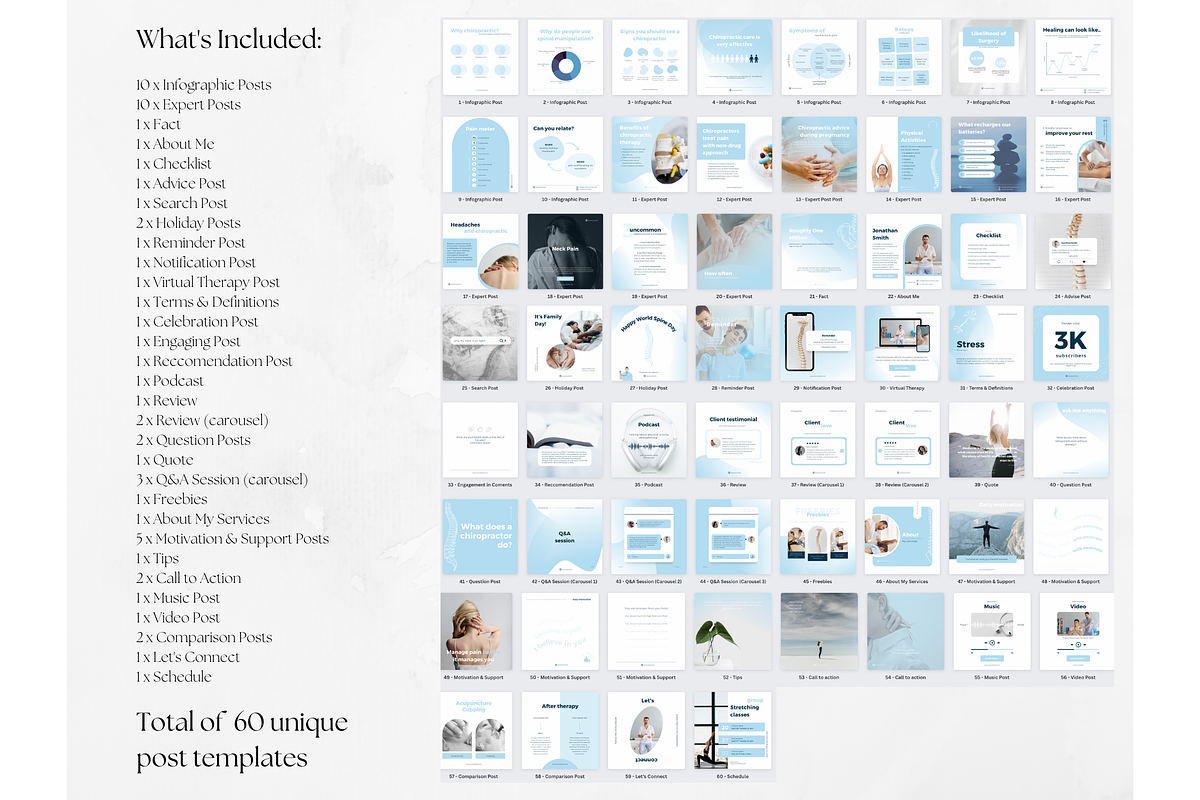 60 Chiropractor Posts, a Social Media Template by PatternLab. (Photo 2 of 7)