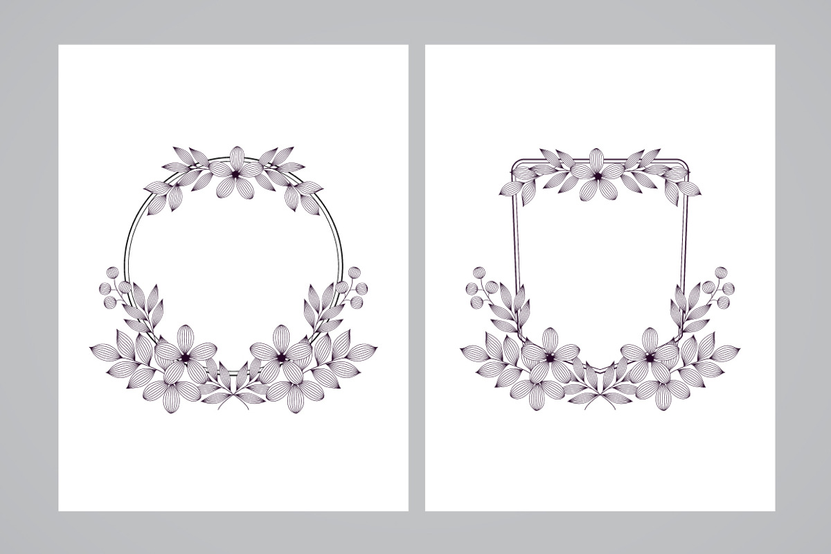 Floral heraldic shield card template, an Invitation Template by Natalyon (Photo 2 of 3)