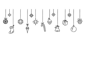 Christmas ornament doodles. Hand, an Object Illustration by winwin.art