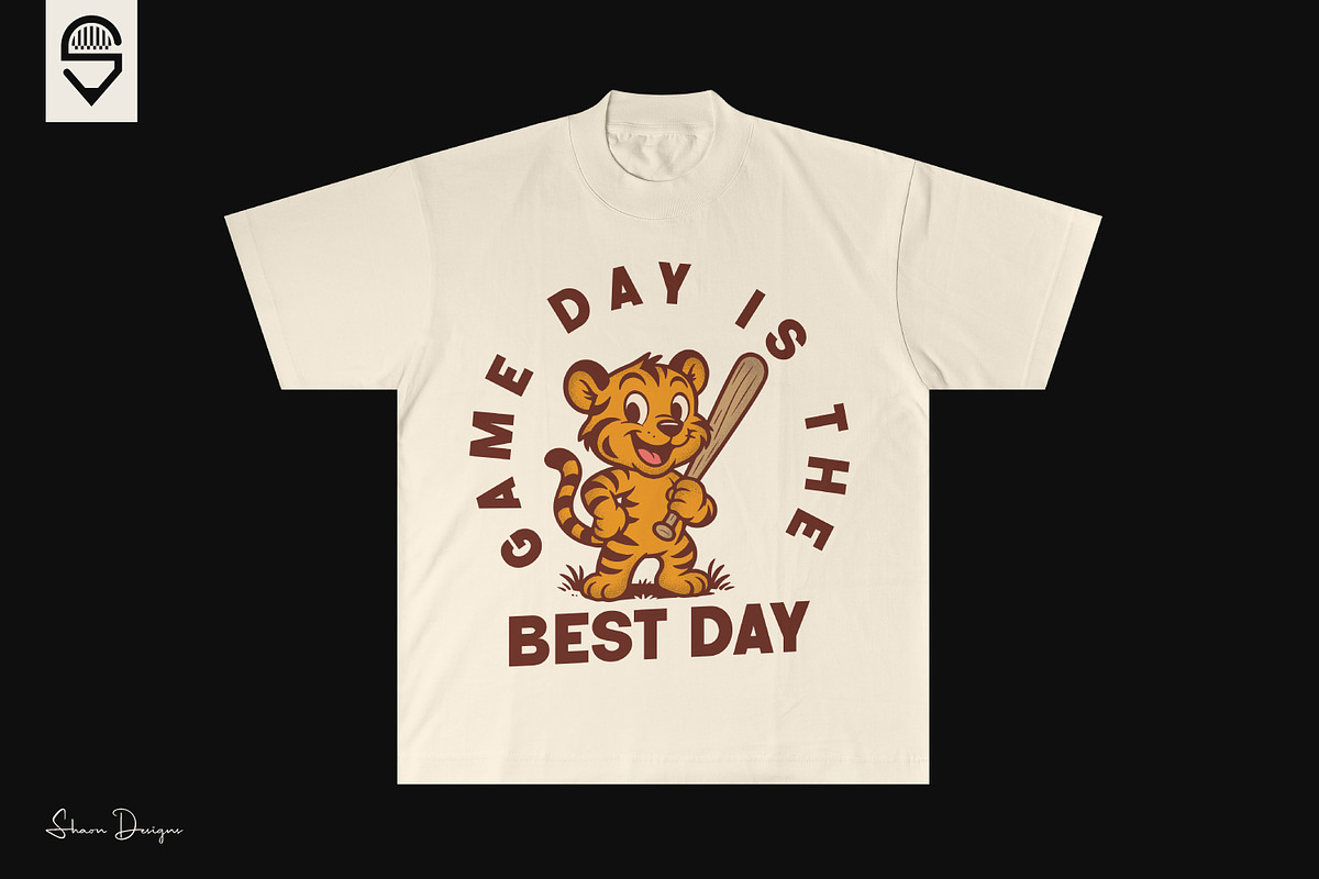 Tiger Baseball Mascot T-shirt Design, a Sport Illustration by shaondesigns (Photo 4 of 4)