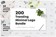 200 Trending Minimal Logo Bundle, a Branding & Logo Template by XpertgraphicD (Thumbnail 1 of 52)