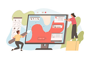 Graphic design, digital art concept, a Technology Illustration by Good Studio