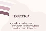 216 Lash Tech Canva Templates, a Social Media Template by MOAROShop (Thumbnail 9 of 11)