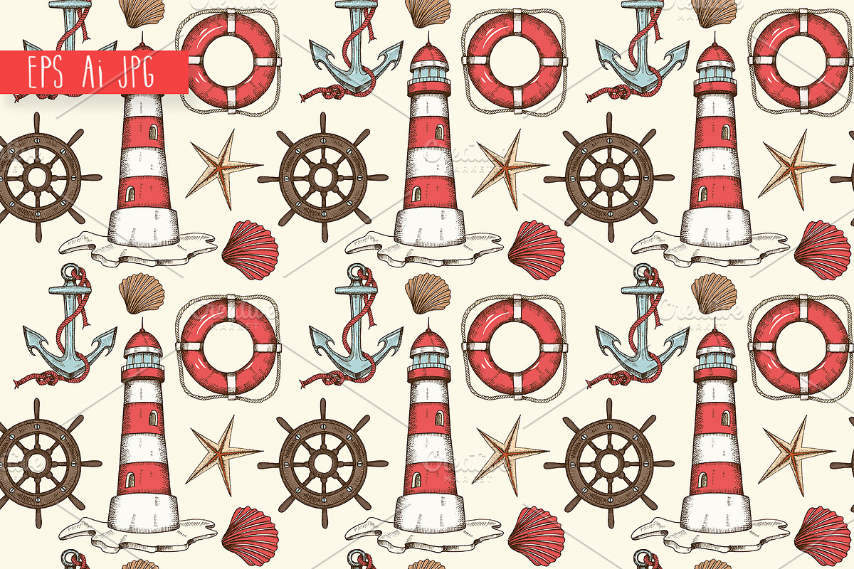 Vector Nautical Set, an Object Illustration by Tabiti (Photo 5 of 15)