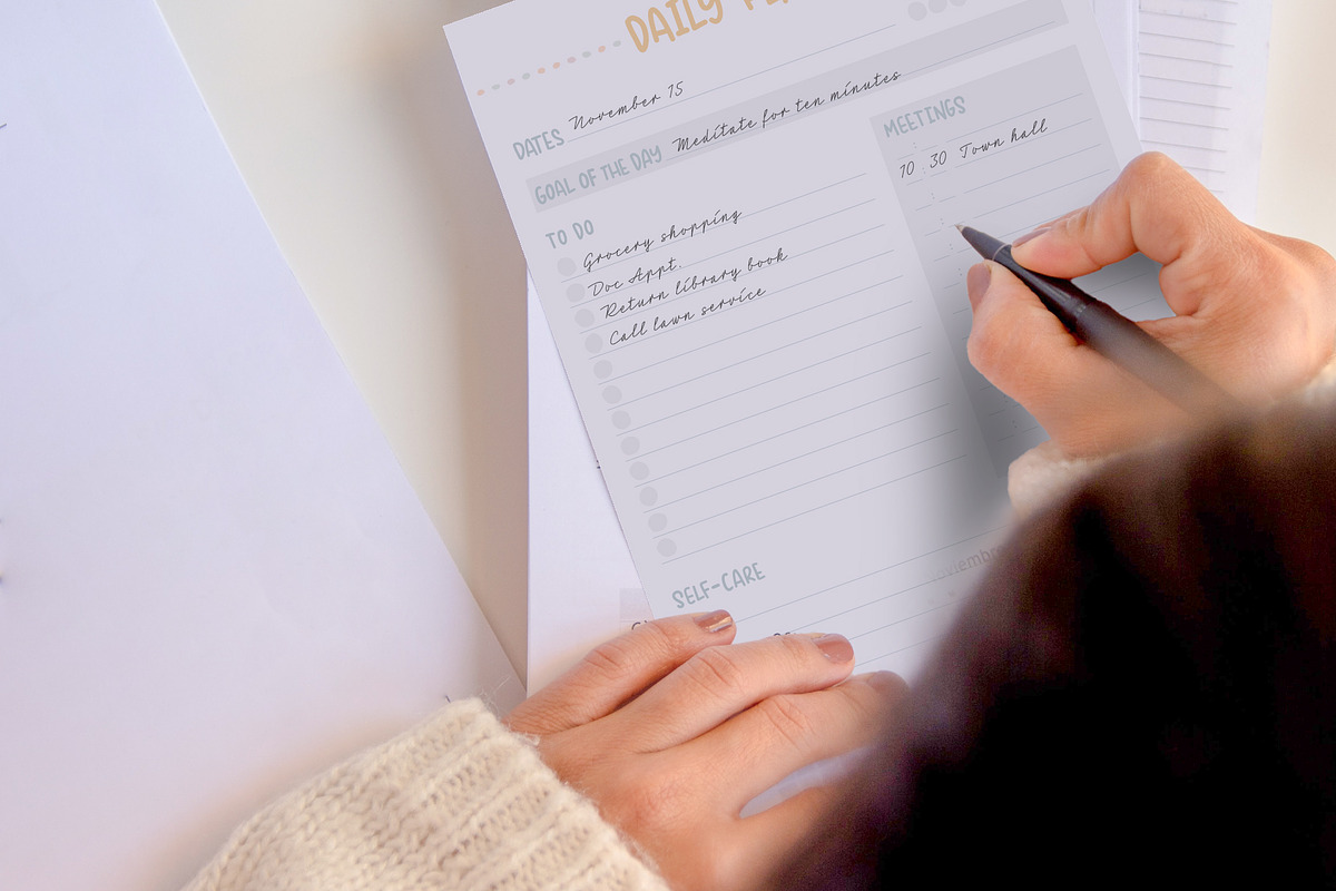 Daily and Weekly Planner Sheets, a Stationery Template by Creative Moxie Studio (Photo 4 of 4)