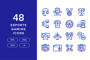 48 Esports Gaming Icons