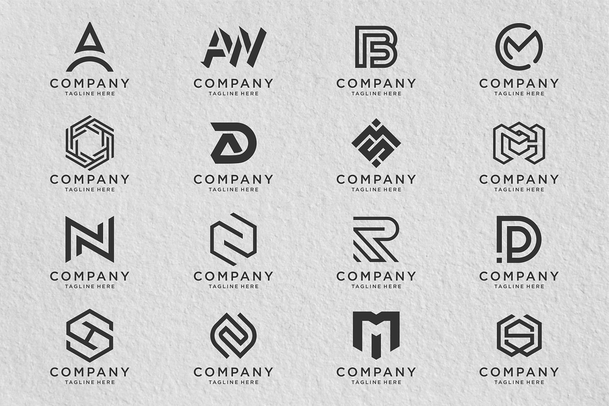 Set of monogram logo design. PART 4, a Branding & Logo Template by BARONSTD (Photo 1 of 5)