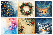 Christmas Watercolor Background, an Illustration by RobertsArt (Thumbnail 4 of 5)