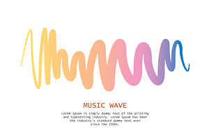 Music wave player logo. Colorful