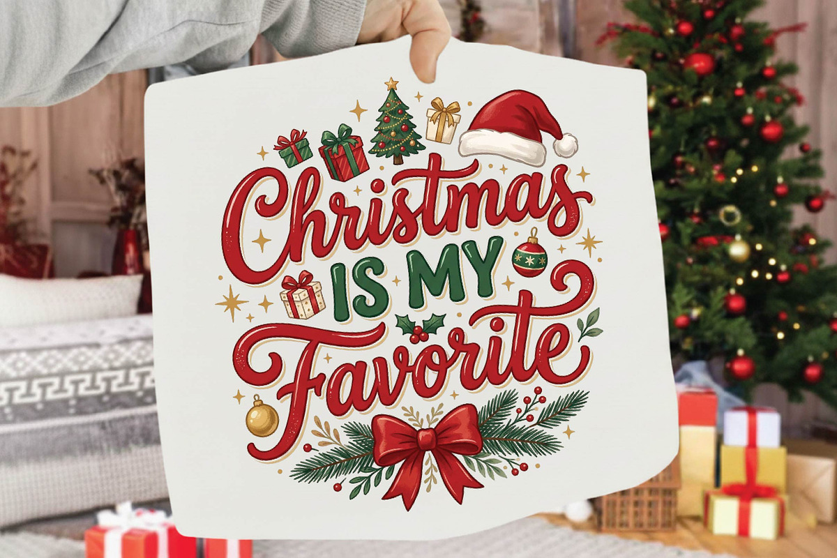 Christmas Is My Favorite PNG Design, a Seasonal Illustration by DreamPrint404 (Photo 1 of 6)