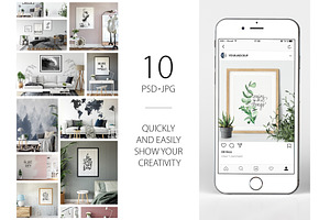 Frames & Walls Mockup Bundle - 5