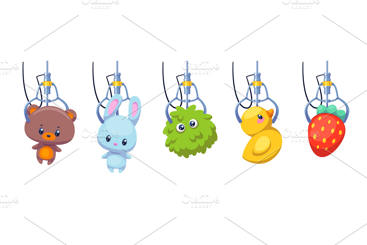 Retro toy grabber machine. Cartoon, an Animal Illustration by YummyBuum
