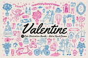 Hand Drawn Valentines Clipart Bundle, an Outline Icon by Baleee (Thumbnail 1 of 15)