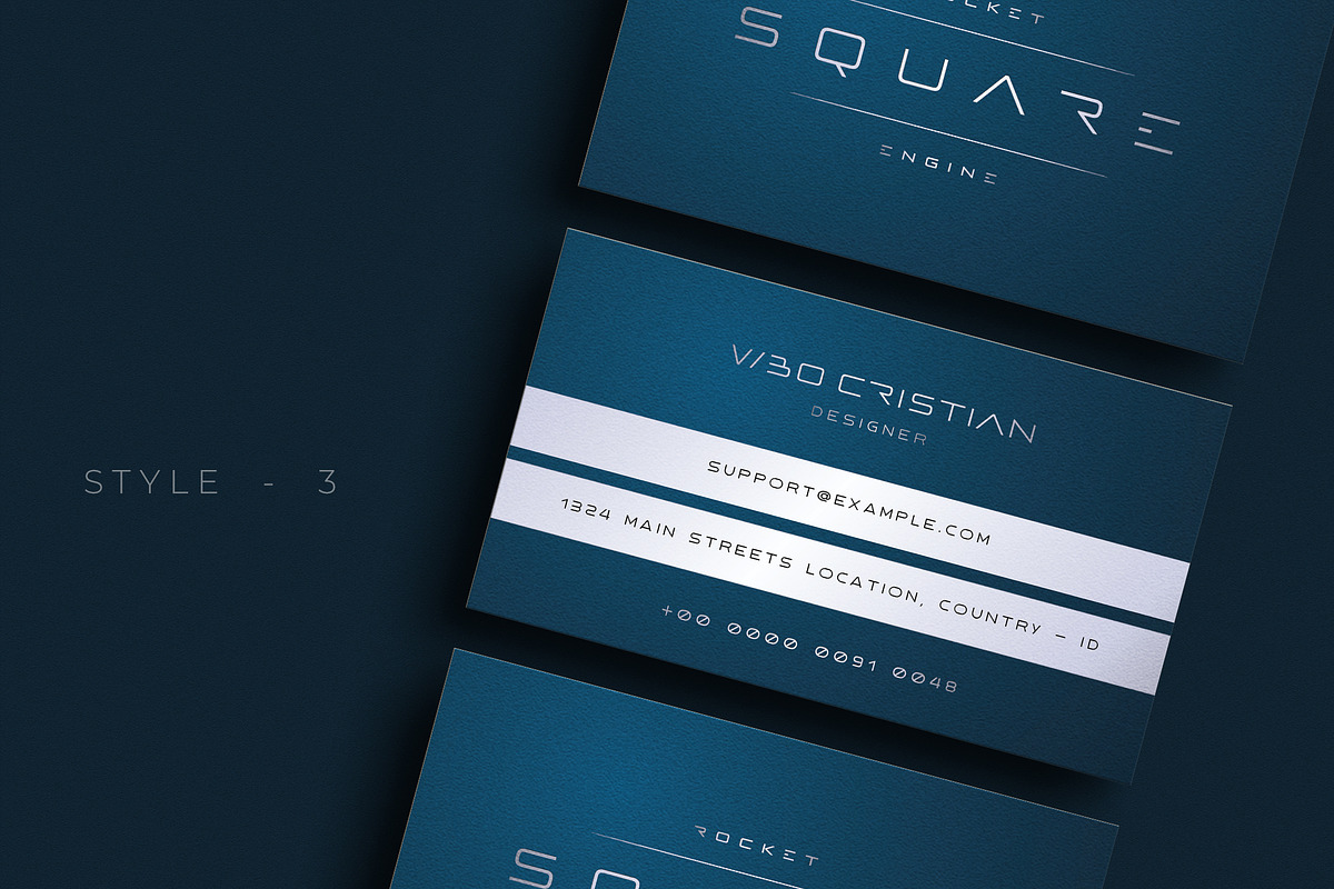Stylist Blue Business Card Template, a Business Card Template by Ctrl space studio (Photo 4 of 6)
