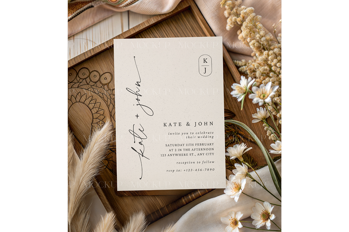 5x7 Card Mockup with White Daisies, a Mockup by MockupWizard (Photo 3 of 3)