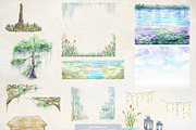 Swamp Landscape & Cliparts, an Illustration by Dora Katona (Thumbnail 3 of 4)