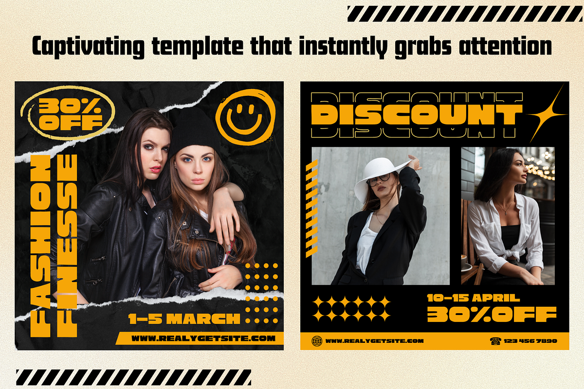 Eye-Catching Layout Instagram Post, a Social Media Template by Visuallay (Photo 2 of 6)