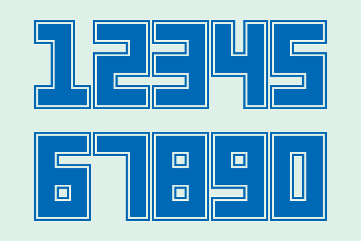Display Digits Four Font, a Font by GG Design