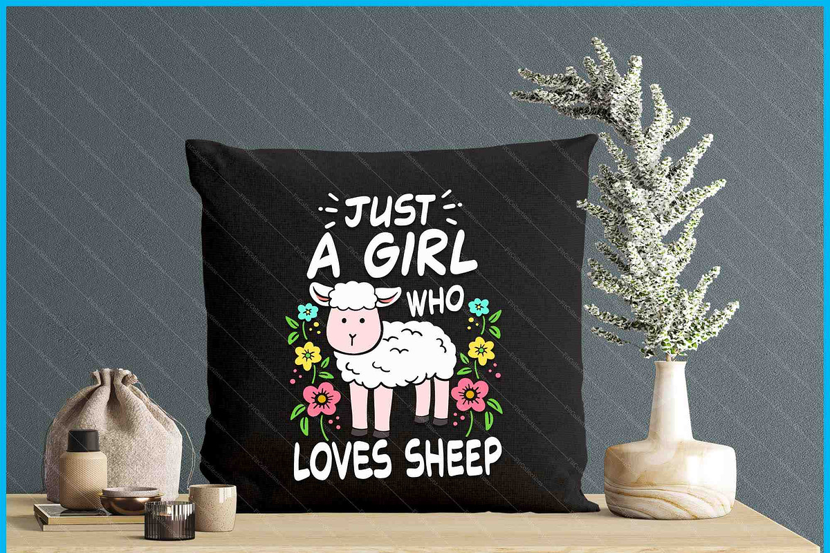 Just A Girl Who Loves Sheep SVG PNG, a Graphic by Creativeusart (Photo 2 of 4)