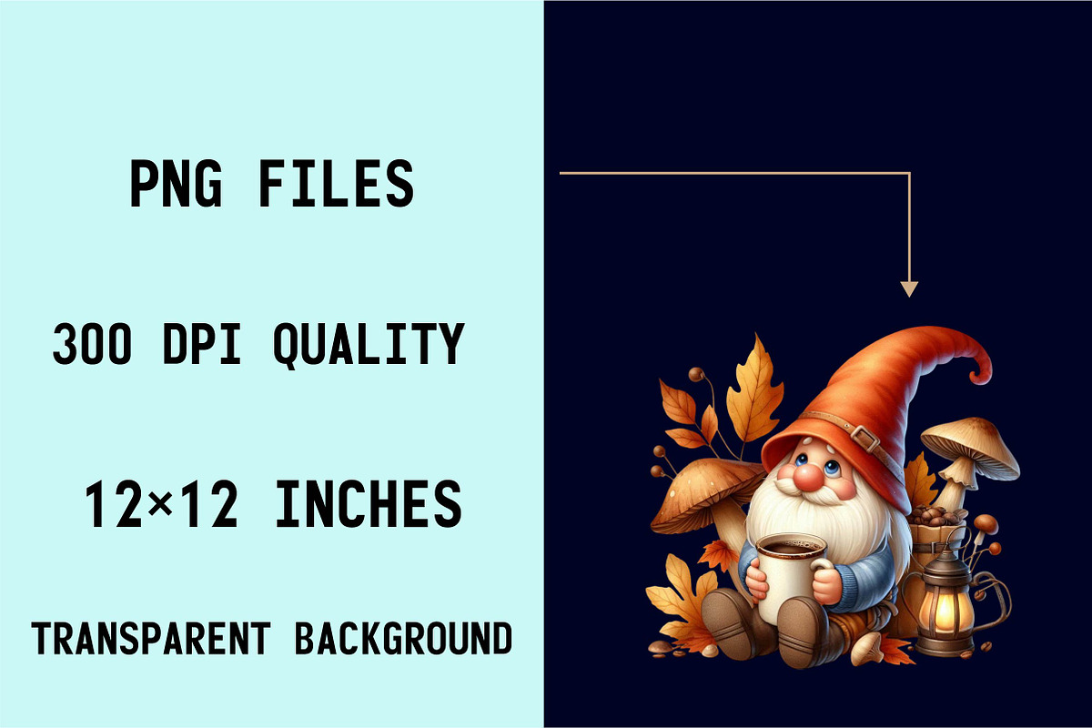 Autumn Gnomes  Sublimation Clipart B, an Illustration by SVGArt (Photo 5 of 8)