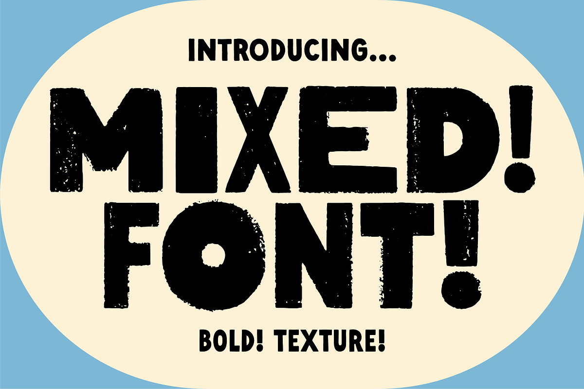 Mixed Font! Handmade! Bold! Texture!, a Font by Studio Funshop by Kelli (Photo 1 of 13)